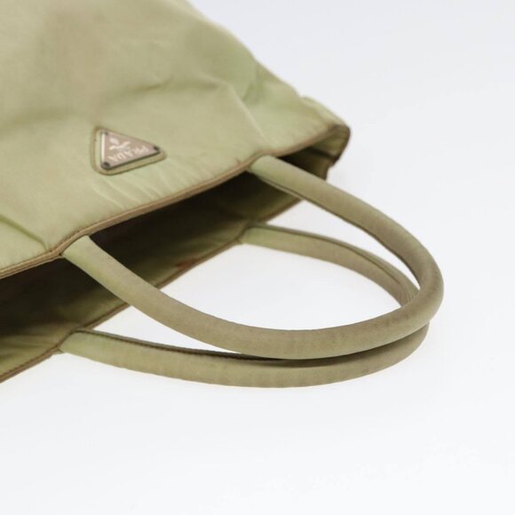 PRADA Tote Bag Nylon Silver Pistachio Green - Picture 9 of 14